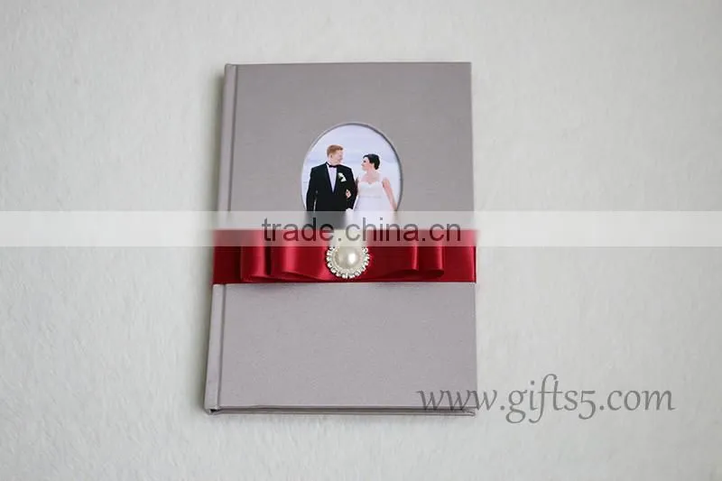 Luxury Silk Covor Wedding Guest Book
