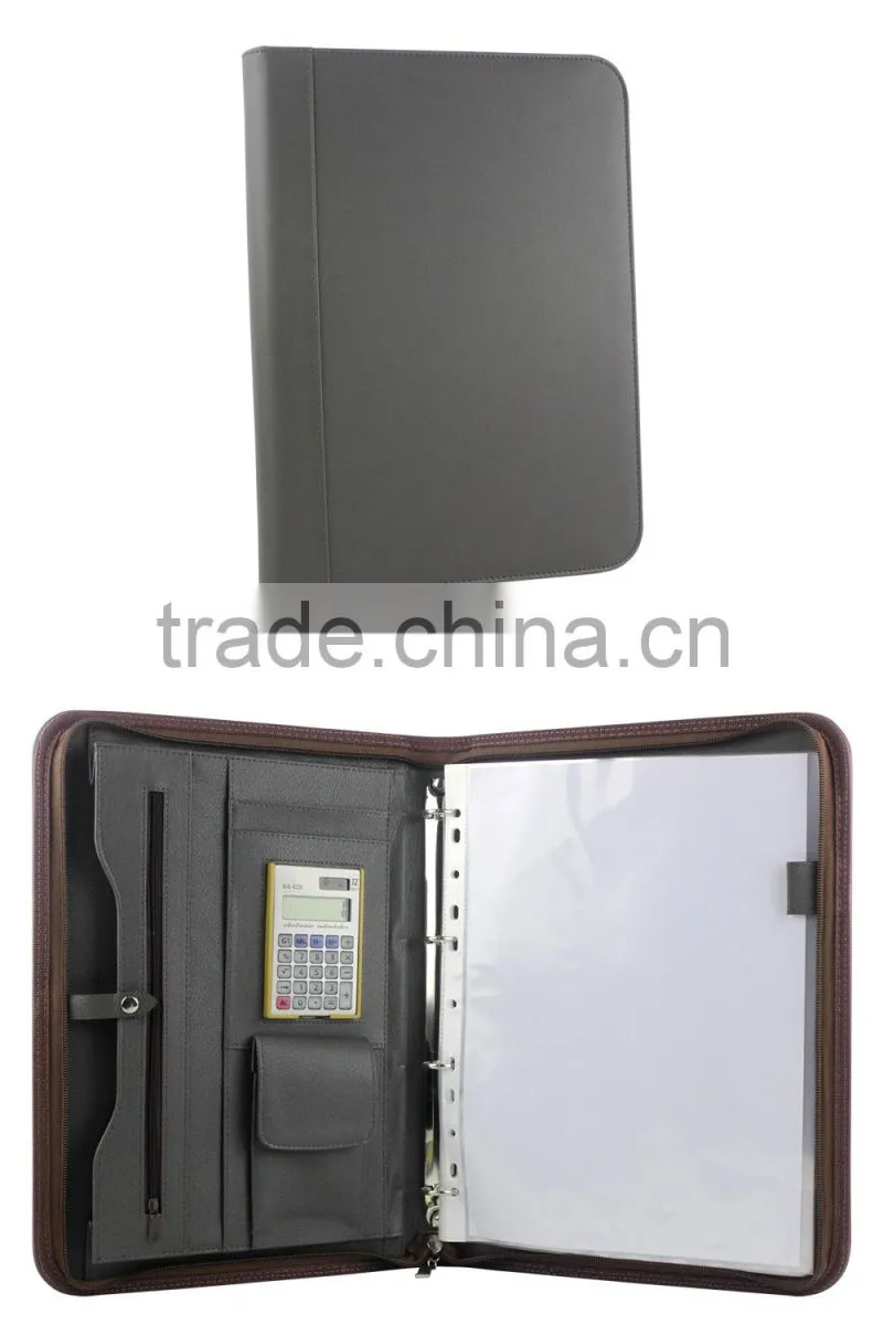 A4 Portfolio/leather folder /organizer professional supplier