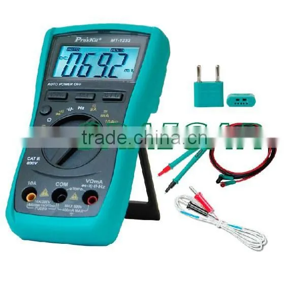 MT-1232 3 3/4 Autorange Digital Multimeter Auto range, Frequency/Capacitance/Temperature/DMM All in 1.