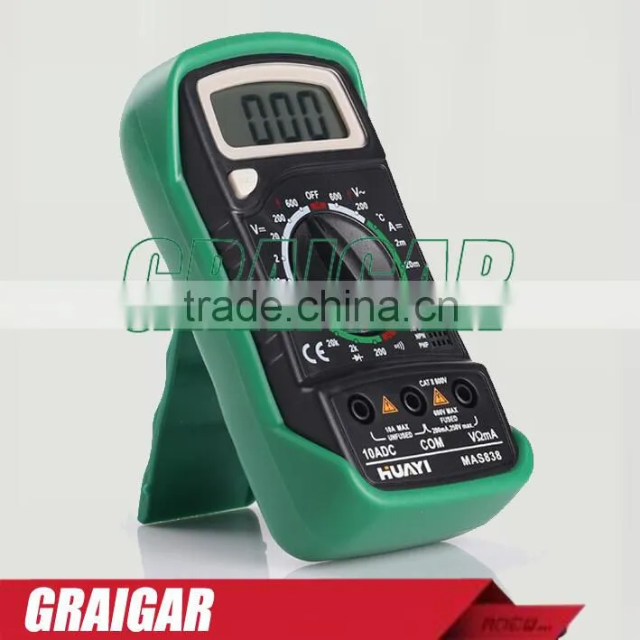 MAS838 Mini Multimeter Digital Multimeter Multifunction Multimeter Detector LCD Display