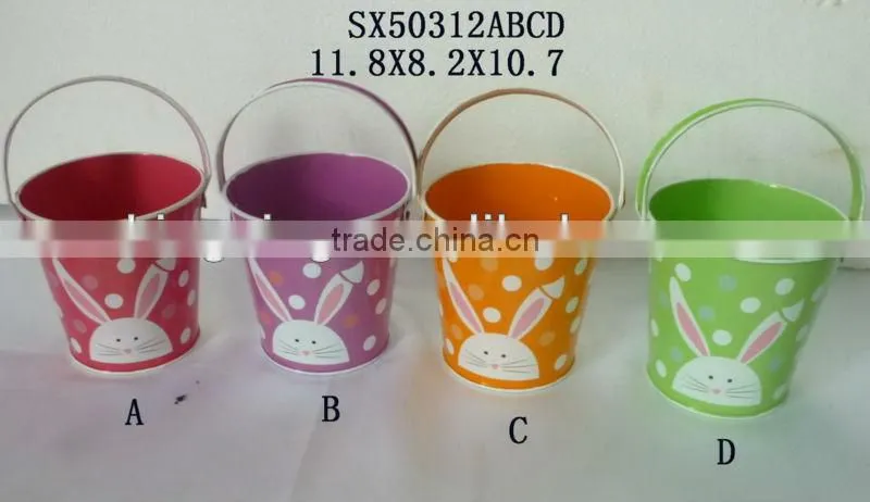 Beautiful colorful metal decoration flower pots