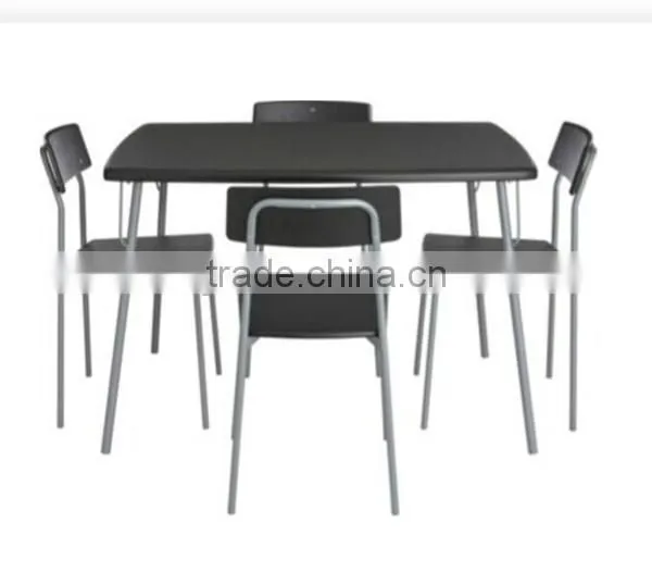 cheap wooden dining table with metal legs