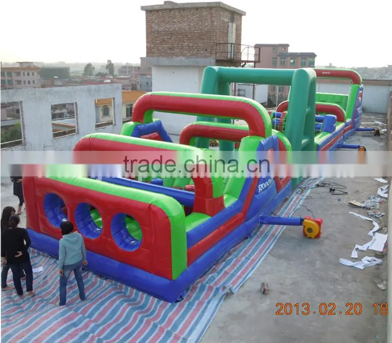 Giant Obstacle Course for Children Inflatable Climbing and Sliding adventure obstacle challenge