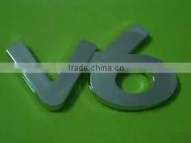 Chrome Badge, custom car emblem PVC labels metal car sticker