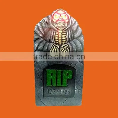 Halloween "Be Very Afraid" Lighted Tombstone Display - Lights/Sound