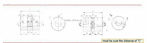 OD80 L114 jaw coupling for motor