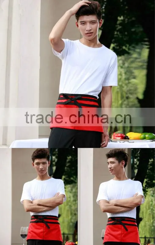 pencil patch two sections blank waiter hotl staff uniform apron