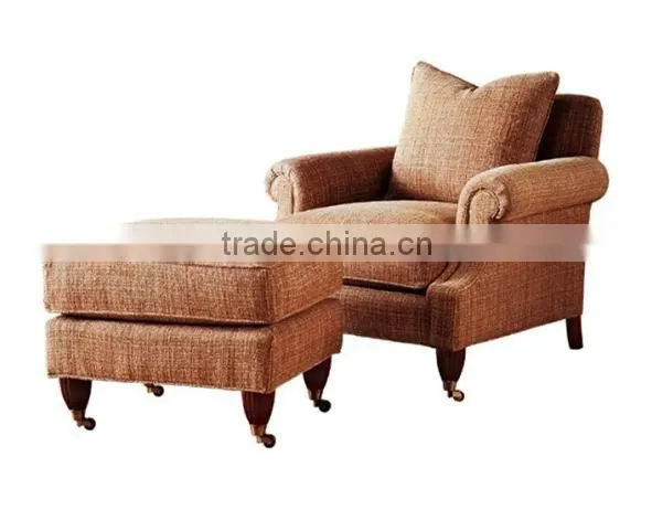tall velvet wooden ottoman