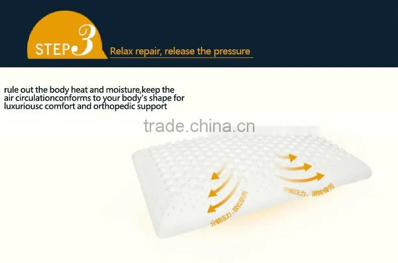 2016 Home Textile Relaxed Particle Neck Latex Massage Pillow