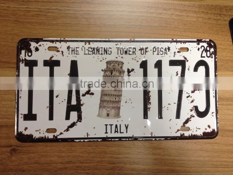 15*30cm printing aluminum license plate 6063