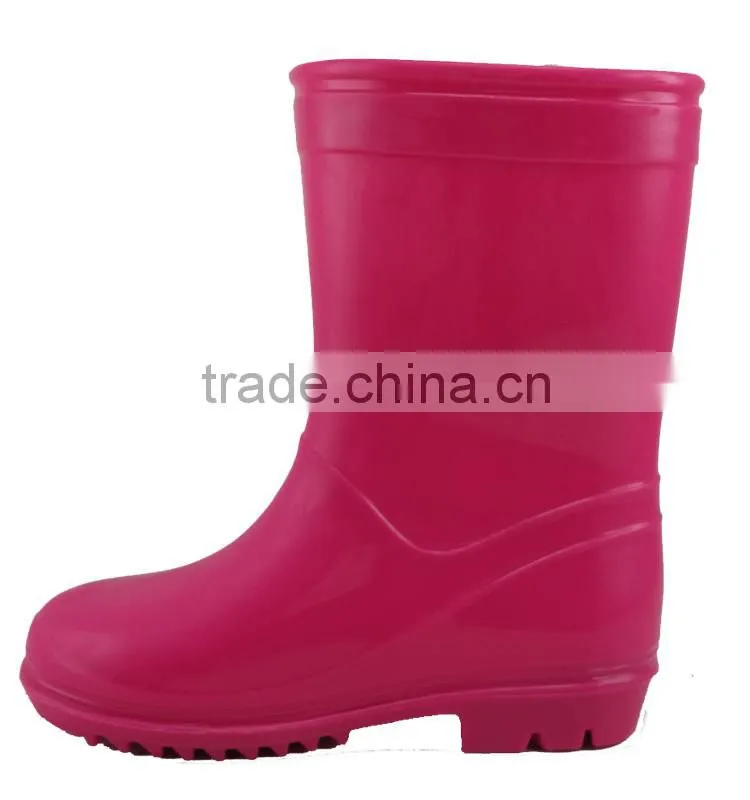 Girl pure color light pvc rain boots cheap PVC rain boots