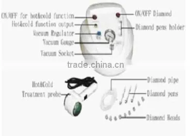 new arrival Diamond microdermabrasion+hot&cold treatment 2 in 1 hot sales with Factory price