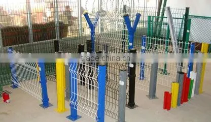 green 5mm wire triangle bending welded road side 3D mesh fencing