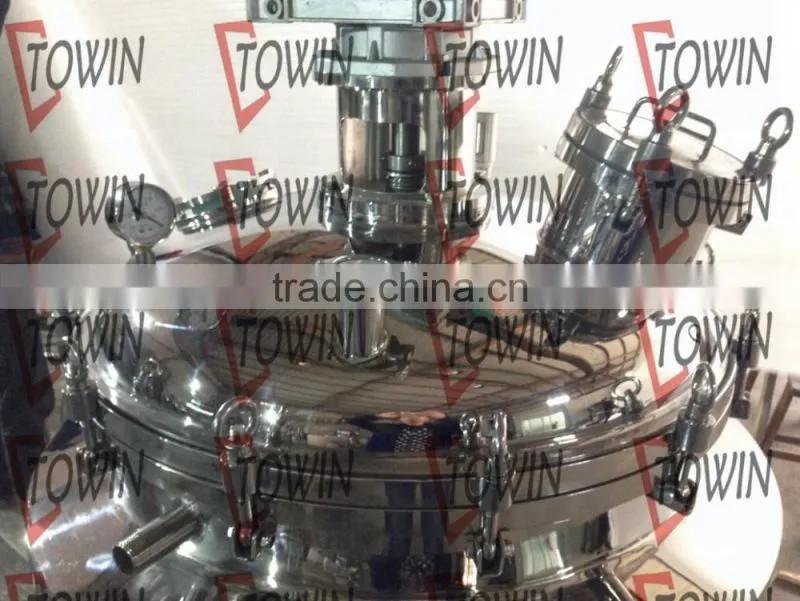Hot Sale commercial stainless steel vacuum double steam/electric jacketed mixing tank