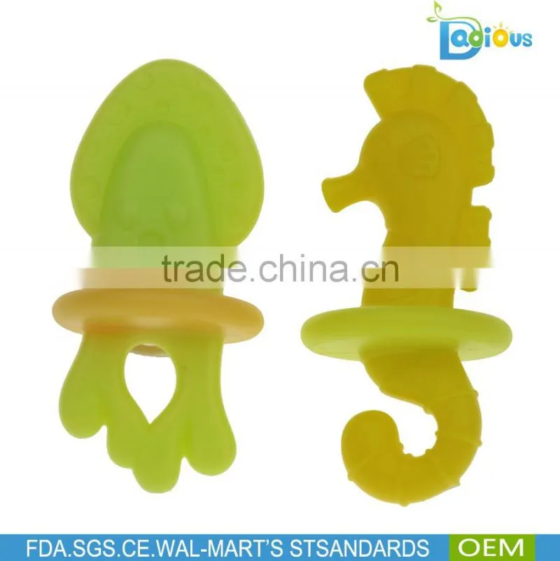 Eco-friendly bulk baby teething teether toy Soft Silicone Teething Toys