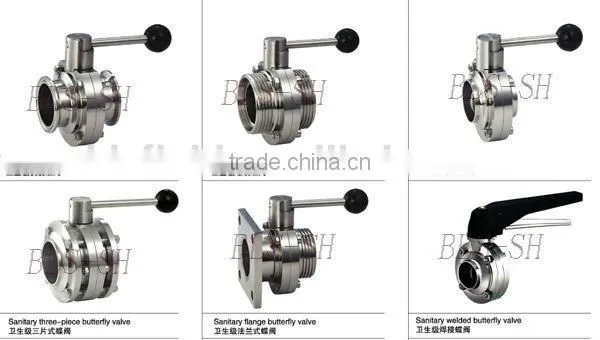 Stainless steel sanitary butterfly valve