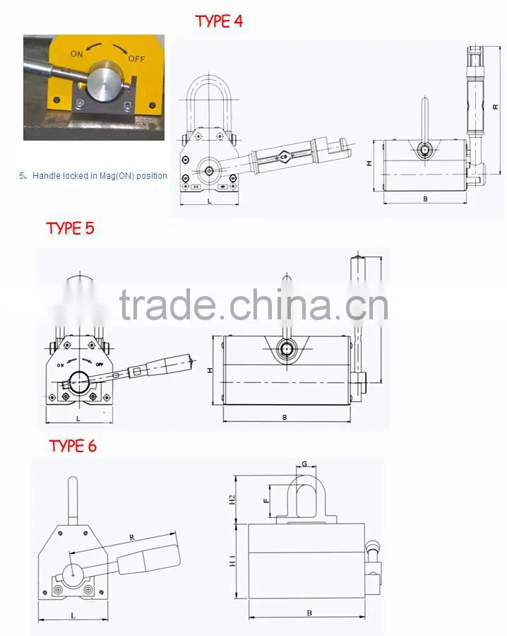 Top quality rare earth sheet metal 300kg/500kg handling excavator lifting magnet for lifting scrap