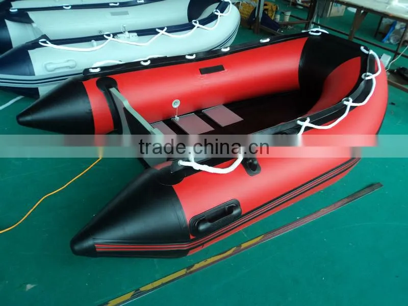 PVC material aluminium floor inflatable boat