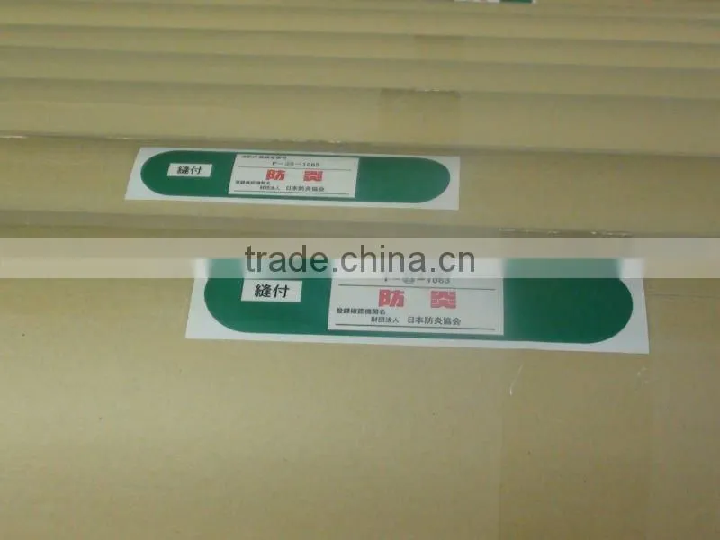 Polyester PVC Laminated White Fireproof Fabric For Japan Market