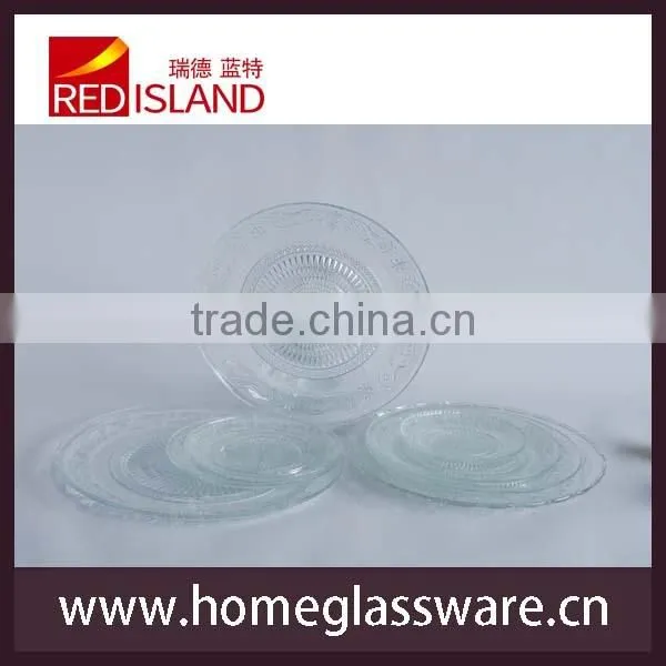 Glass plate set for Fruits Salad cold dishes