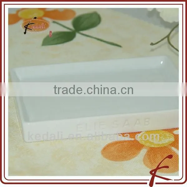 Fresh Style Cheap Wholesale Durable Porcelain Snack Serving Dish Fruit Dish with Bamboo Tray