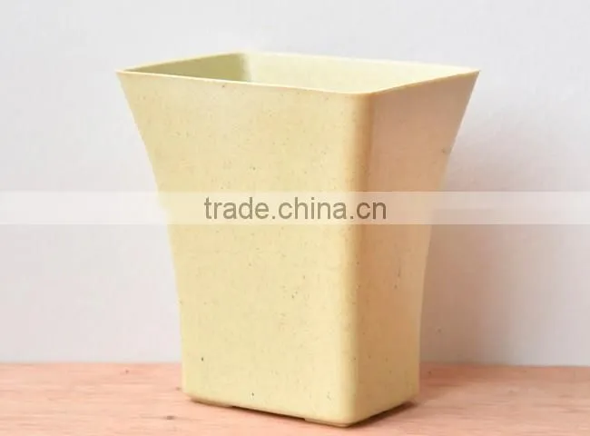 Indoor small plant fiber biodegradable rectangular plastic planters