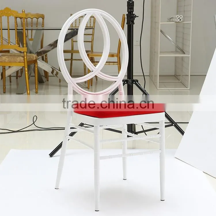 White colour chair and red cushion set with garden furniture outdoor
