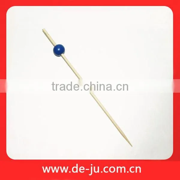 Wholesale Bamboo Colored Ball Decoration Disposable Skewers For BBQ