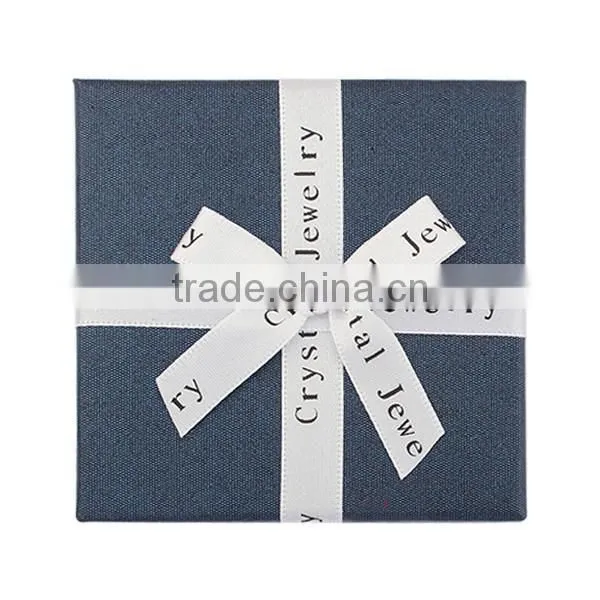 Superior carton boxe With ribbon , up and down covered carton packaging for jewelry