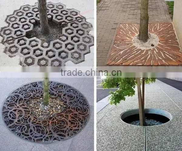 FO-9T17 Outdoor Stainless Steel Tree Perforated Strainer Tree Pool Cover