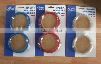 Laser logo round shape coffee cup stainless steel cup coaster