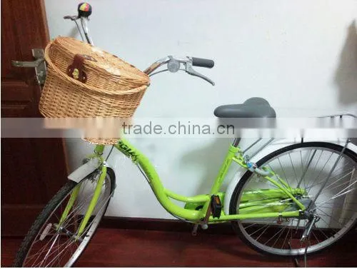 natural colored buddy front wicker basket with swing handle