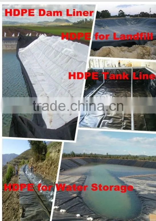 Long Service Life 1.0mm Black HDPE Geomembrane with Competitive Price