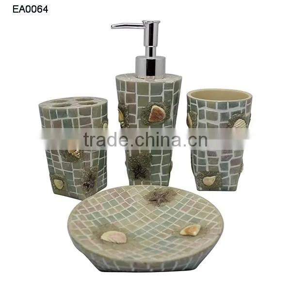 hot sale bath Accessories concrete material marble effect bathroom Sets