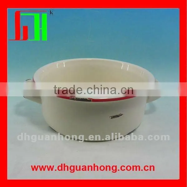 hot sale white color enamel pot