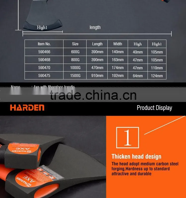 Carbon Steel Professional Hatchet Fiberglass Handle