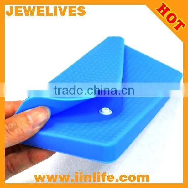 Sky Blue Korea Style For Womens Envelope Clutch Chain Purse silicone bag coin bag cosmetic bag
