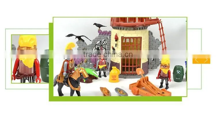 Funny roman play good quailty set small plastic castle playhouse