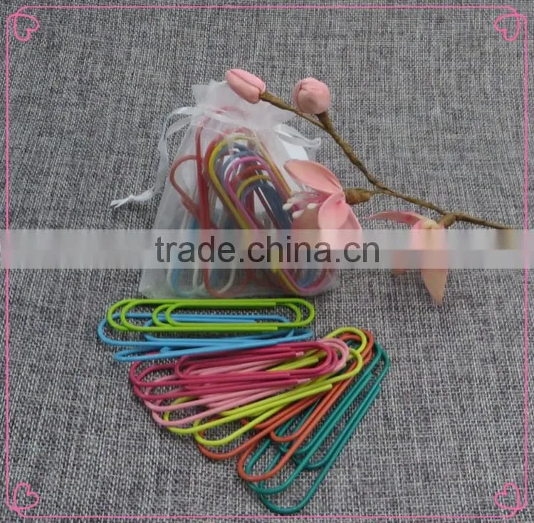 100mm giant PET coated colorful metal paper clip stationery