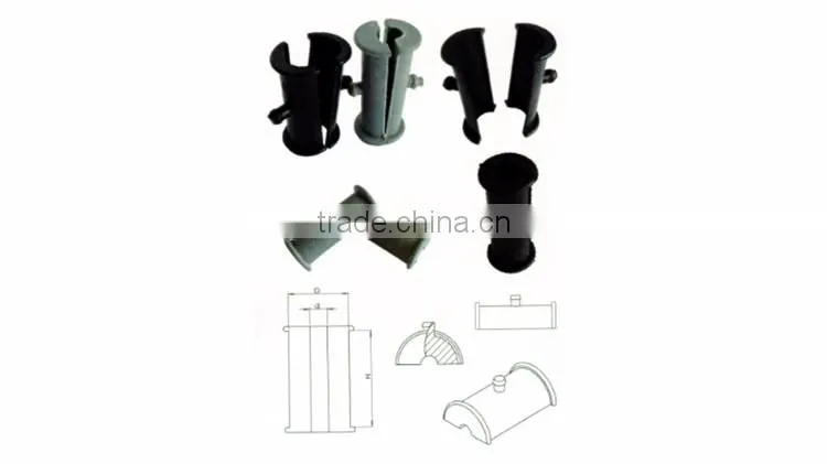 half type rubber insert with positioning pin