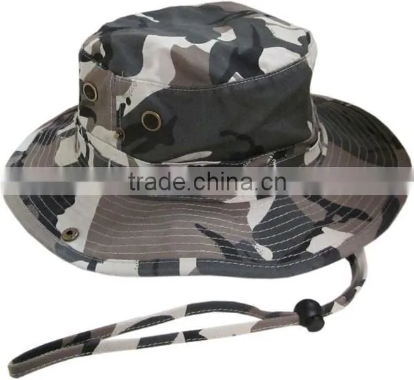 Cotton cool blank custom camo bucket hat
