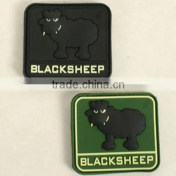 Qingdao direct factory high quality custom 3D soft PVC rubber patches transparent rubber label