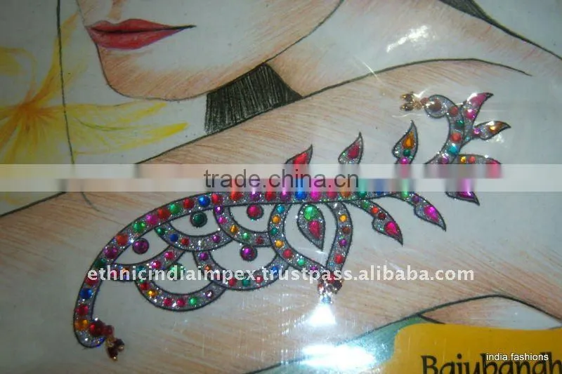 GLITTER ARM CRYSTAL BODY TATTOO BINDI STICKER , PAYPAL