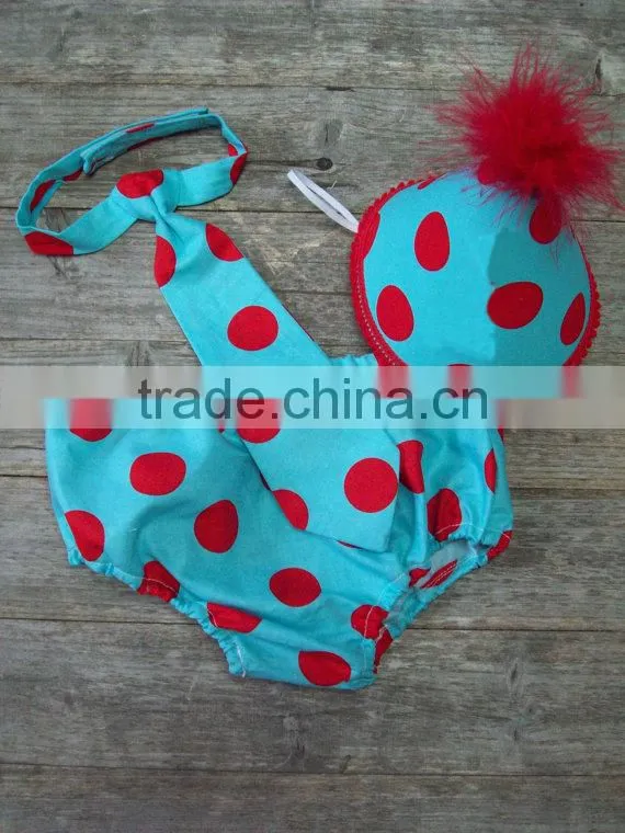 Baby Infant Cute 3PCS Bloomers Sets Short With Tie And Hat Baby Clothes