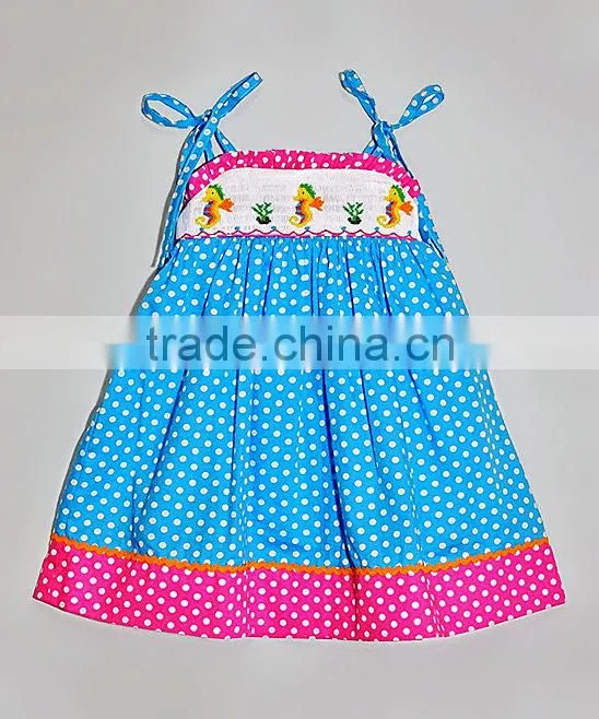 Sea horse Smocked dress 2016