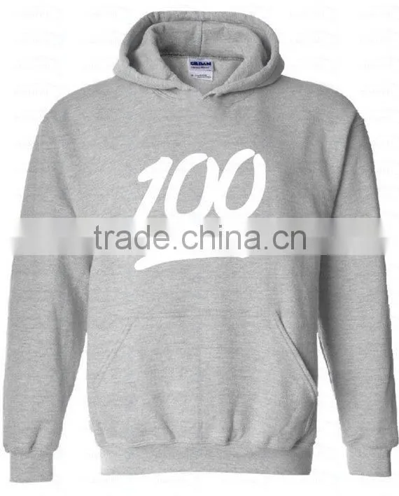 100% cotton pullover hoodie with logo,White Logo Hooded Sweatshirt