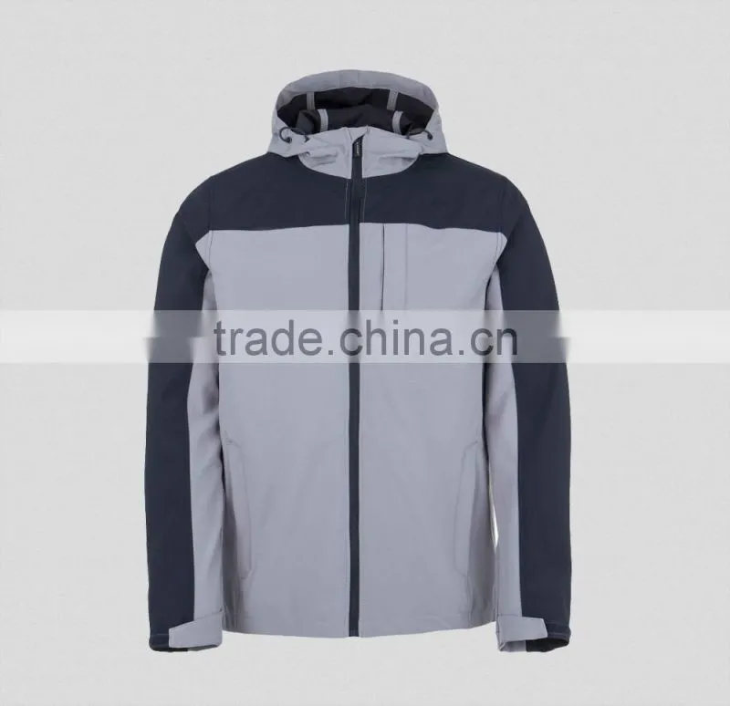 New arrived mans cycling jacket grey soft shell fleece lined jacket