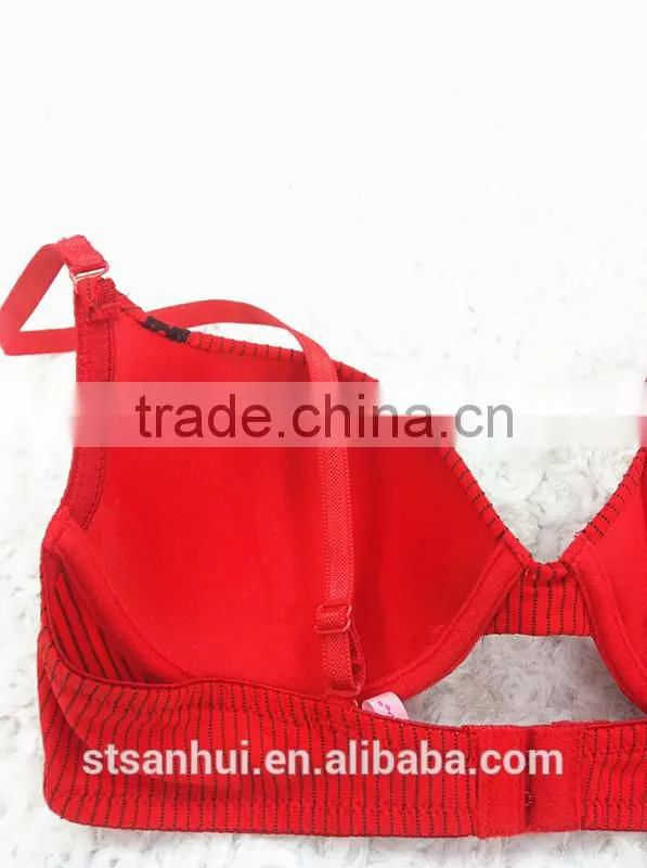 Ladies fashion design sexy red padded bra girls underwear bra new design