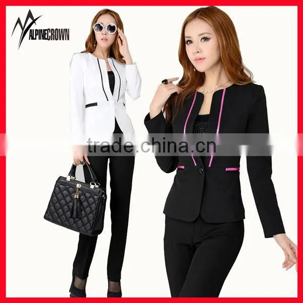 slim design with lapel suit, single button official suit