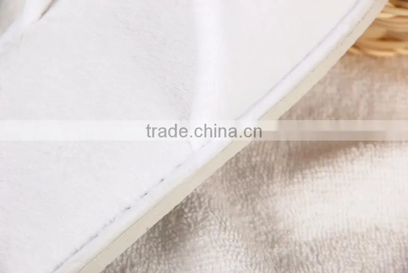 white open toe coral velvet hotel slipper
